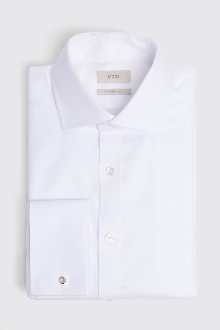 White twill hot sale shirt