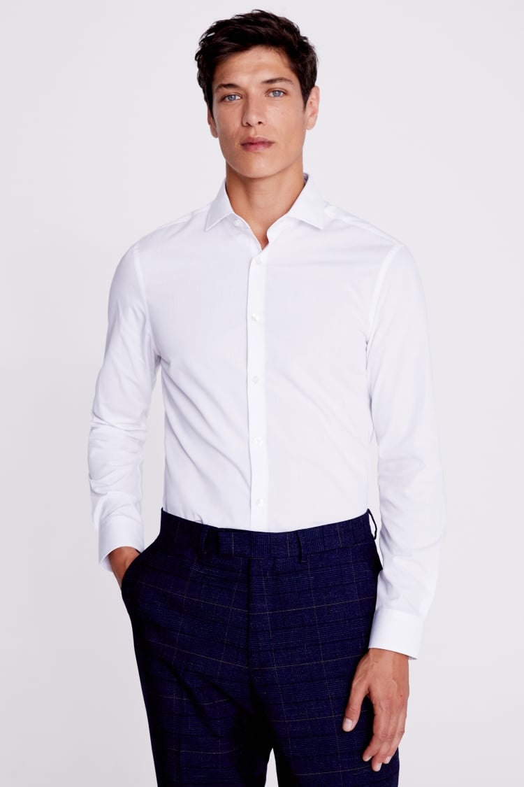 Slim Fit White Easy Care Shirt