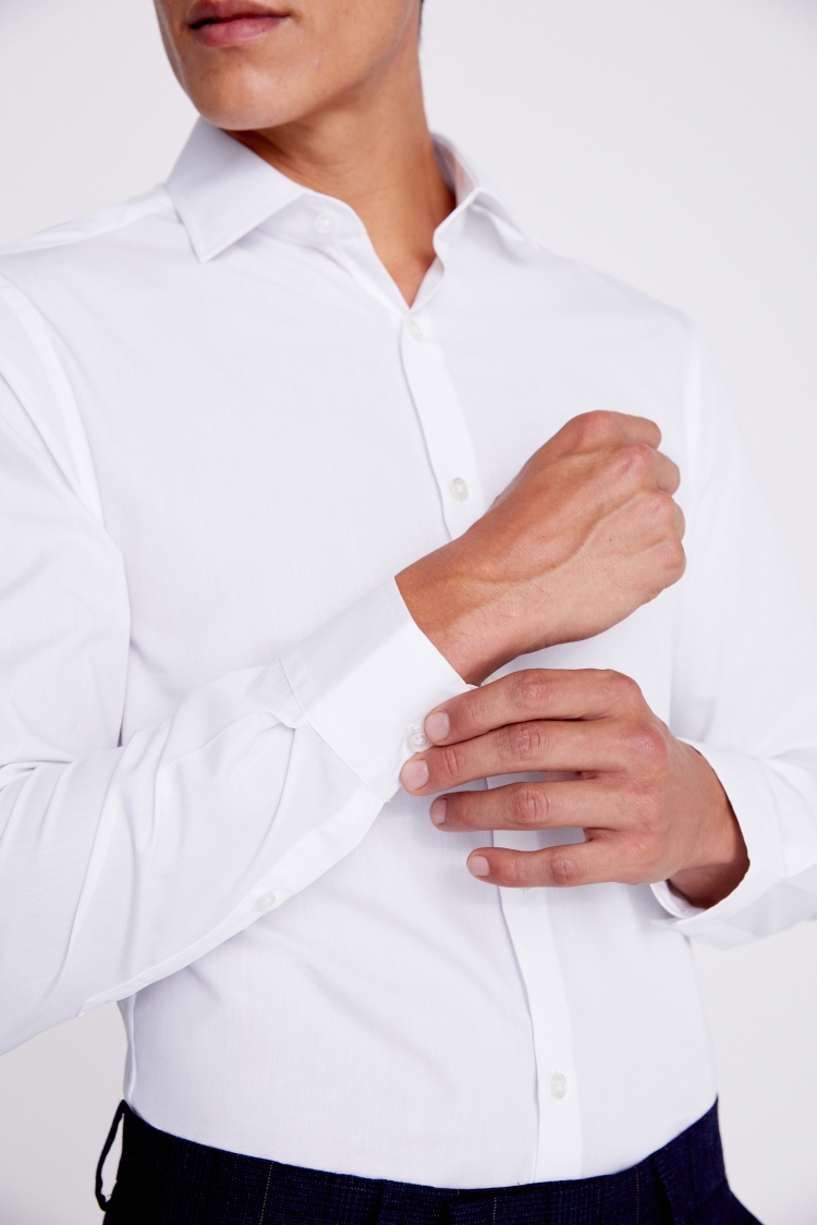 Buy White Slim Fit Single Cuff Easy Care Single Cuff Shirt from the Next UK  online shop