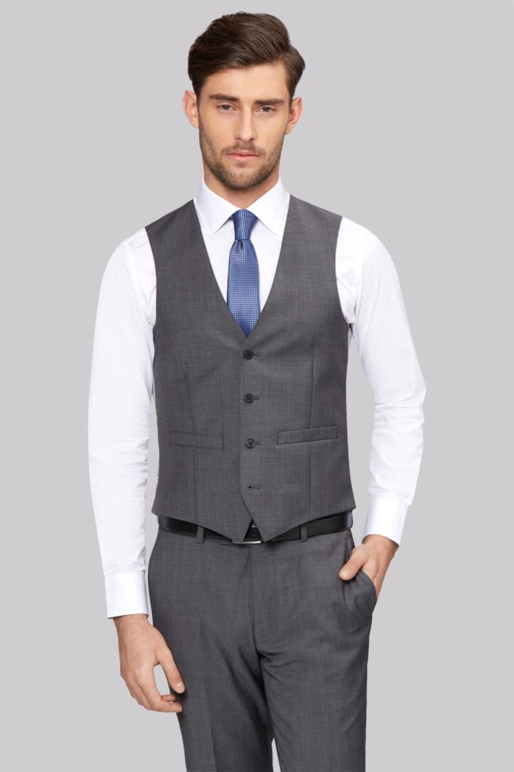 Moss 1851 Tailored Fit Grey Tonic Jacket 