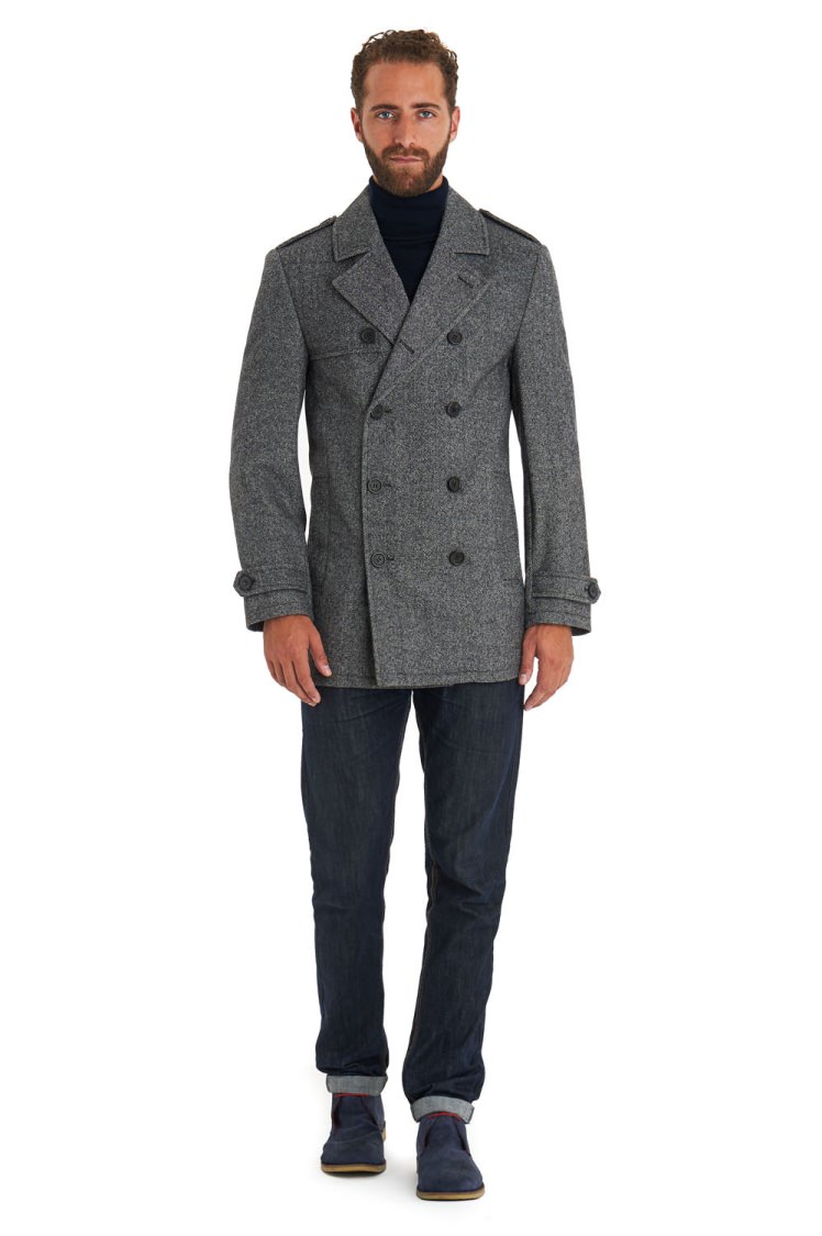 Moss 1851 Tailored Fit Grey Double Breasted Jacket 