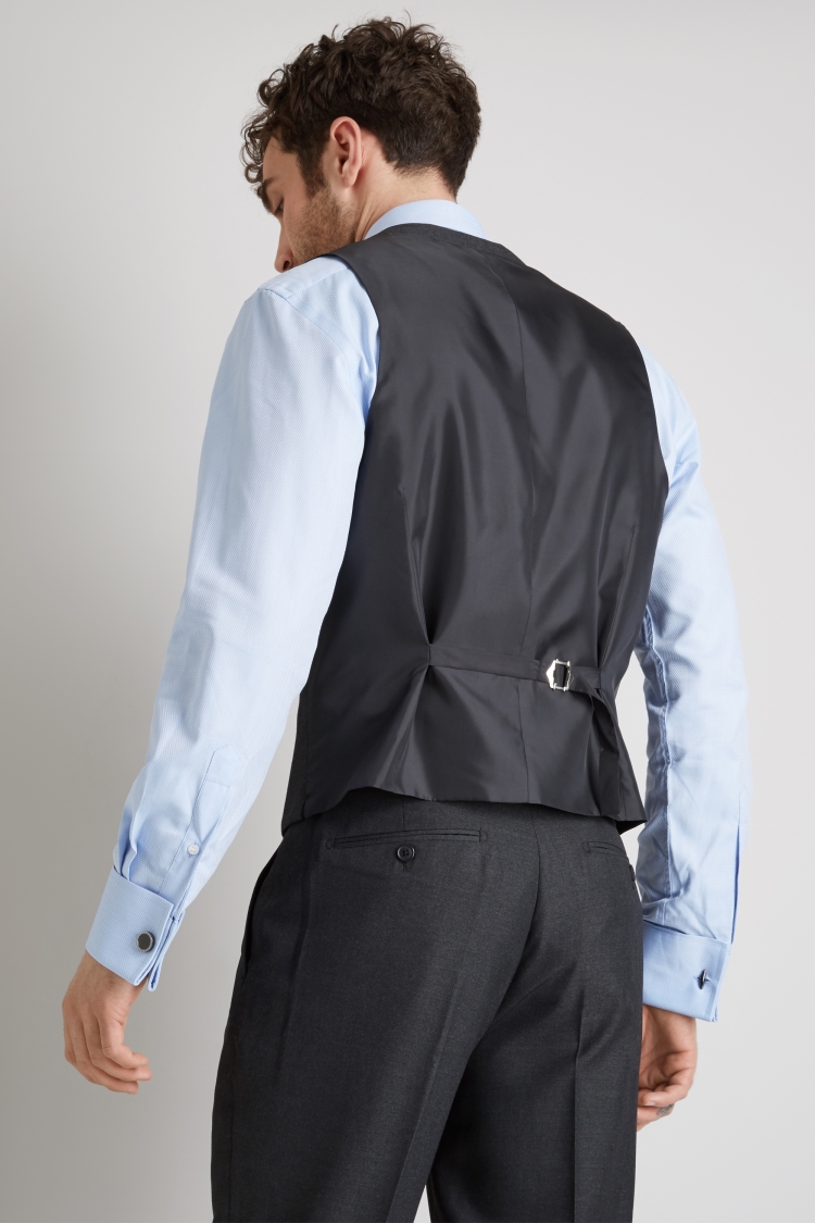 Moss Esq. Regular Fit Charcoal  Vest