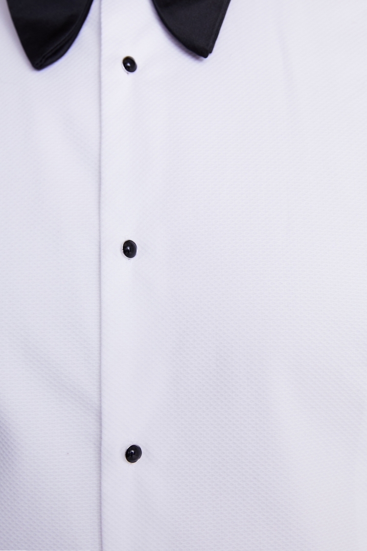 Tailored Fit White Marcella Wing Collar Dress Shirt