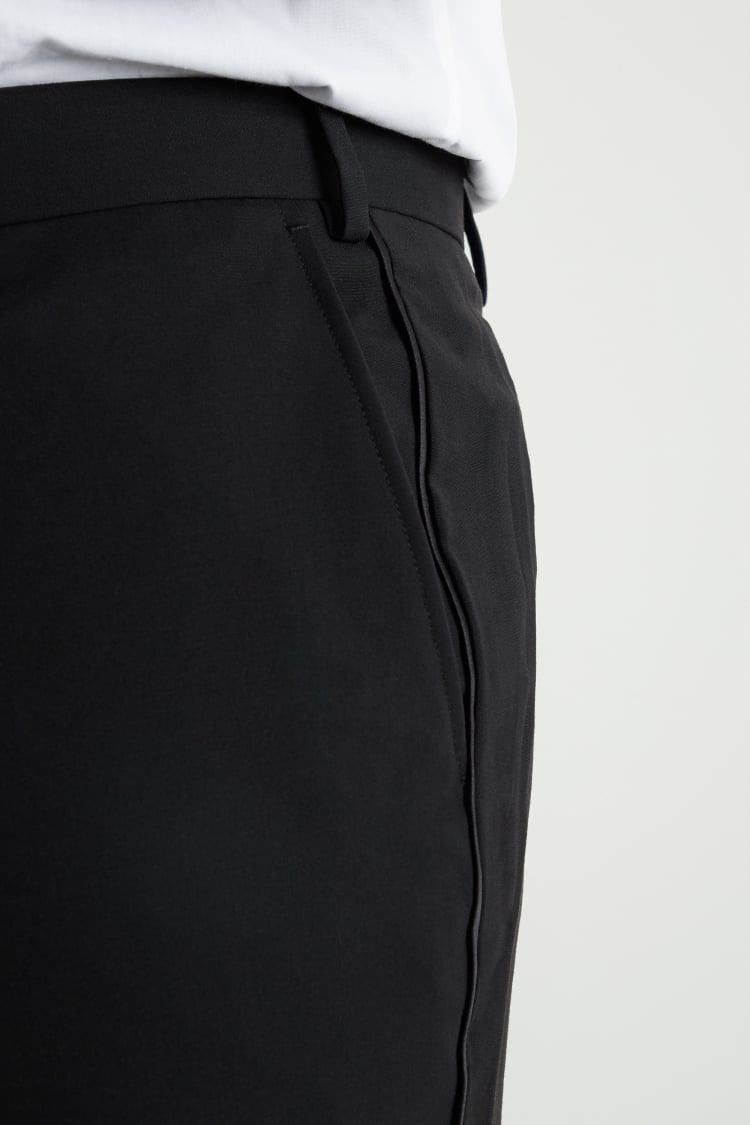 Slim Fit Black Stretch Trousers