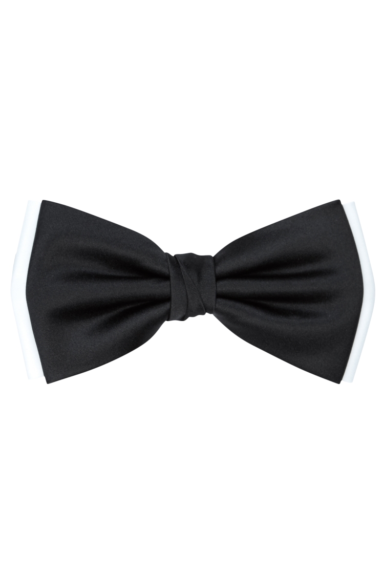 Moss 1851 Black and White Contrast Bow Tie