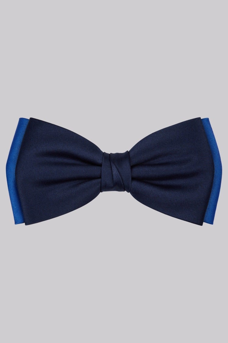 Moss 1851 Cobalt Blue Contrast Bow Tie
