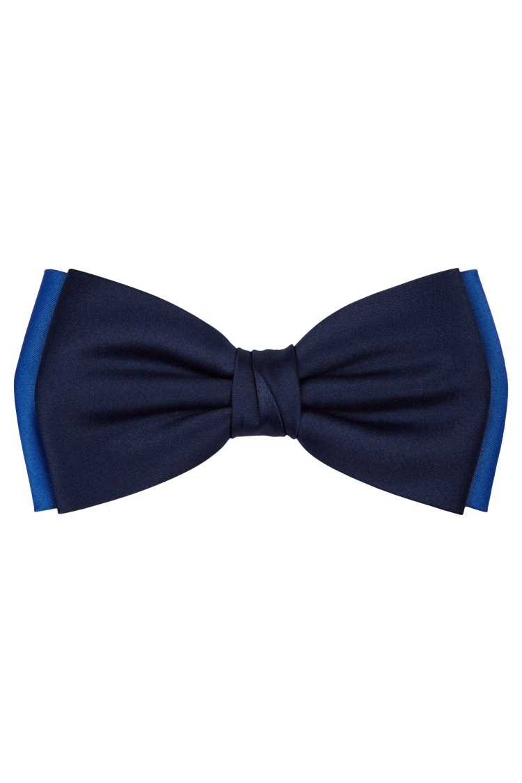Moss 1851 Cobalt Blue Contrast Bow Tie