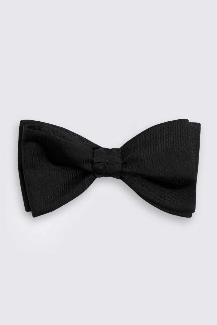 Black Silk Self-Tie Bow Tie