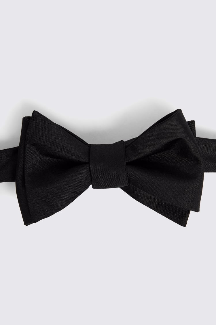 Black Silk Self-Tie Bow Tie