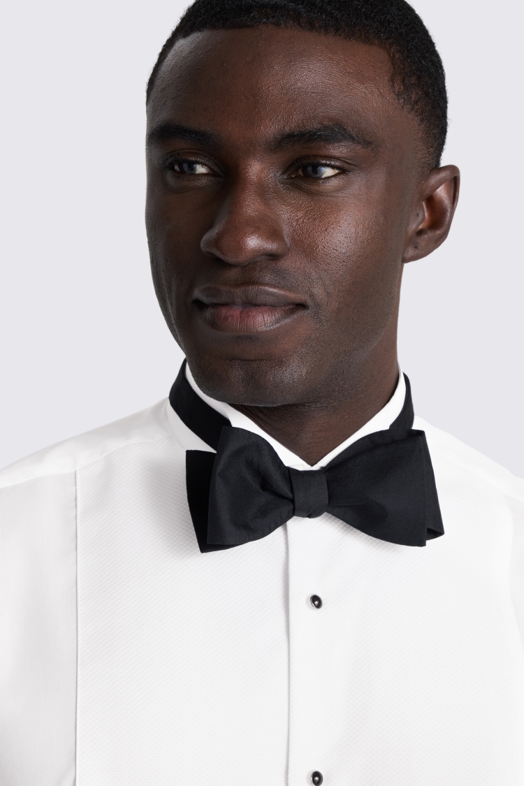 thumbnail image 2 of 100% Formal Silk Self-Tie Bow Tie - Classic Black For Weddings & Black Tie Events 2 of 14