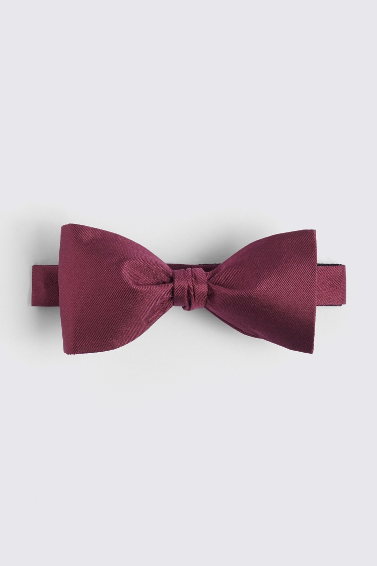 Oxblood Silk Self-Tie Bow Tie | Buy Online at Moss