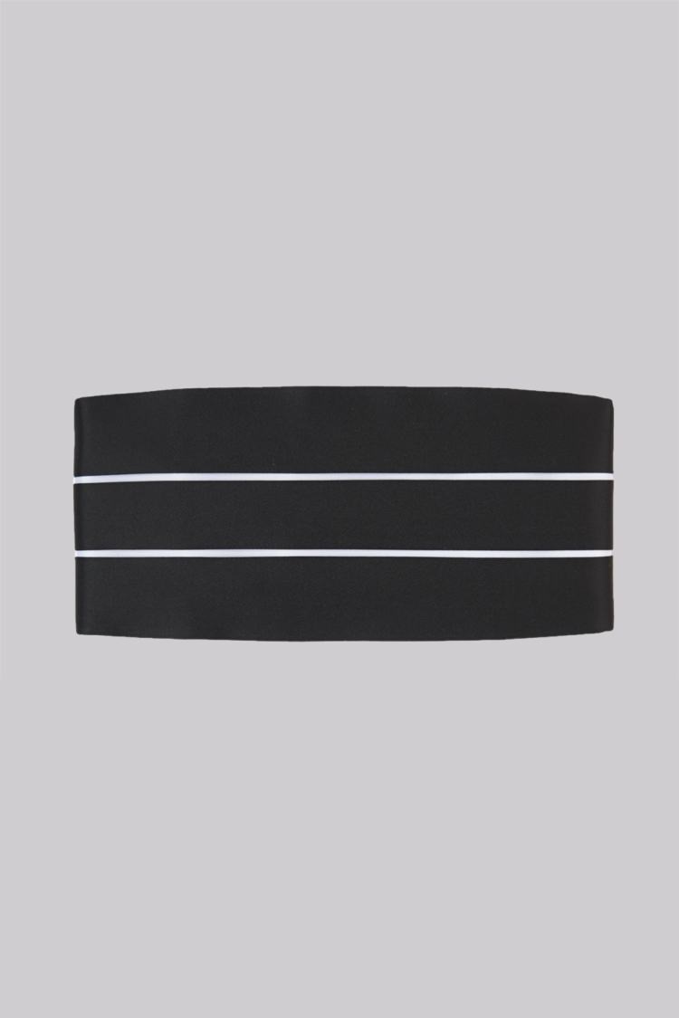 Black & White Contrast Cummerbund