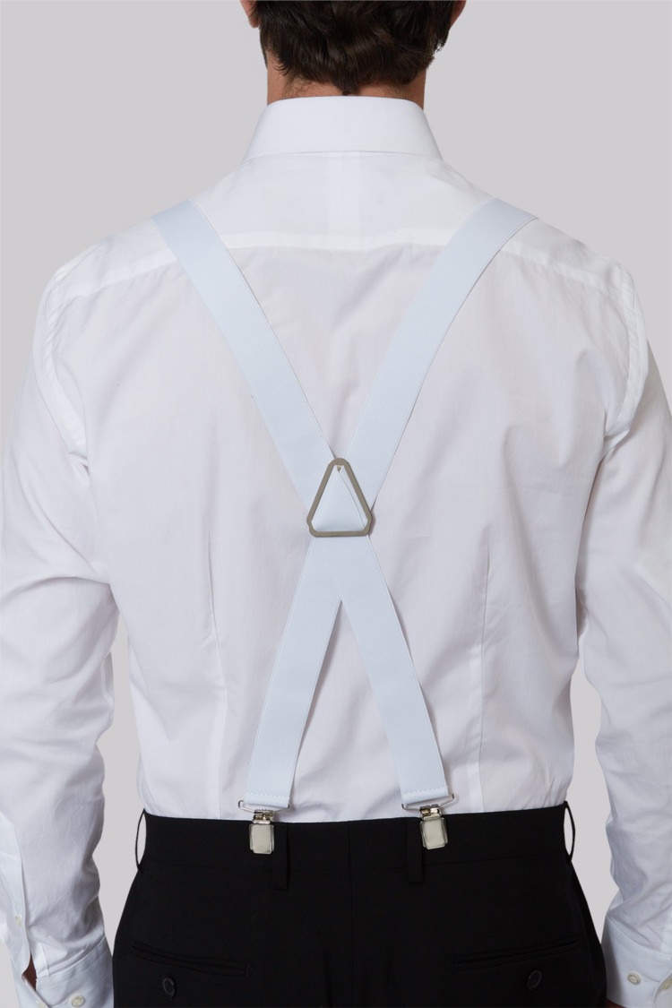 White Shirt with Suspenders British Outfit