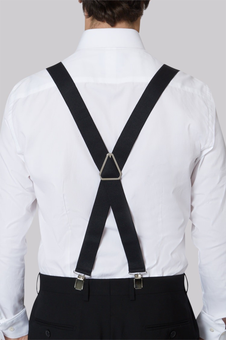 Slim Dark Grey Clip-On Suspenders, In stock!
