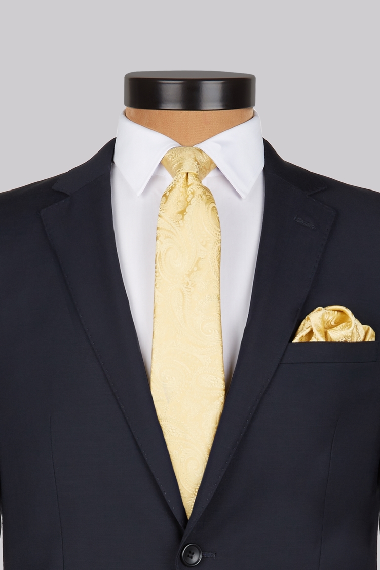 Gold Paisley Pocket Square