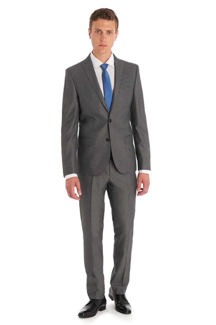 Moss London Slim Fit Silver Peak Lapel Jacket | Buy Online at Moss