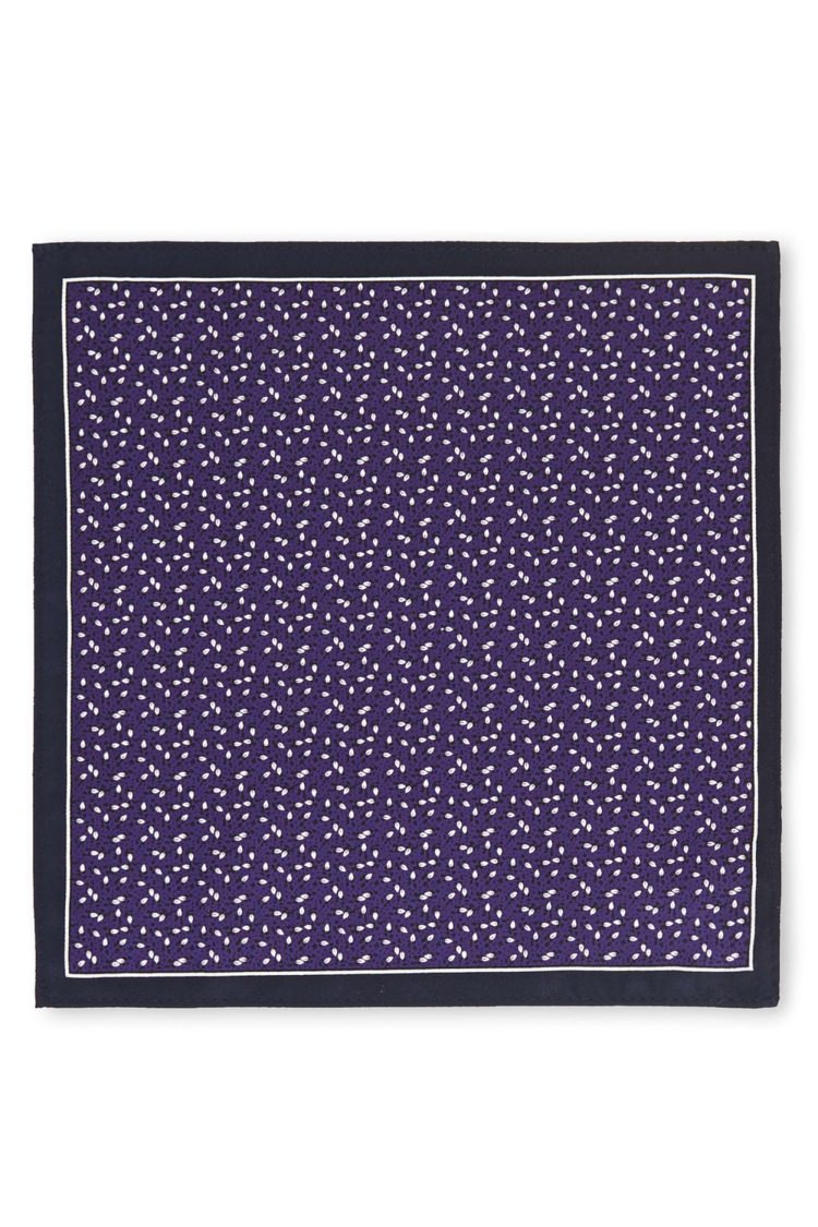 Moss London Purple Skinny Tie and Pocket Square Set