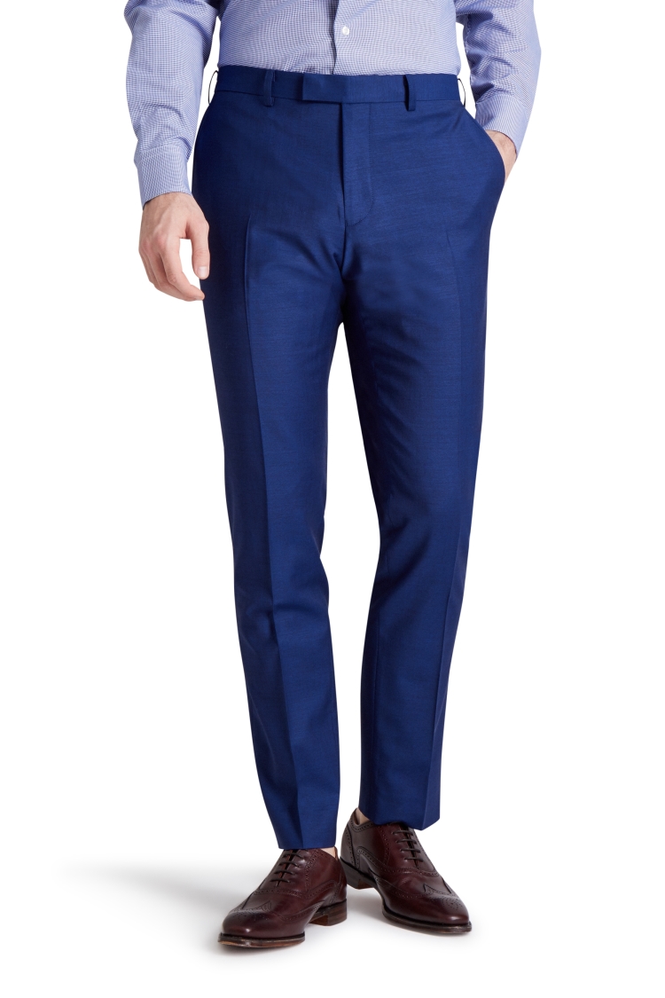 Moss 1851 Performance Tailored Fit Bright Blue Trousers