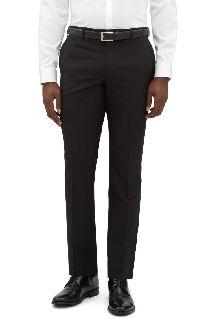 DKNY Slim Fit Black Tuxedo Trousers | Buy Online at Moss