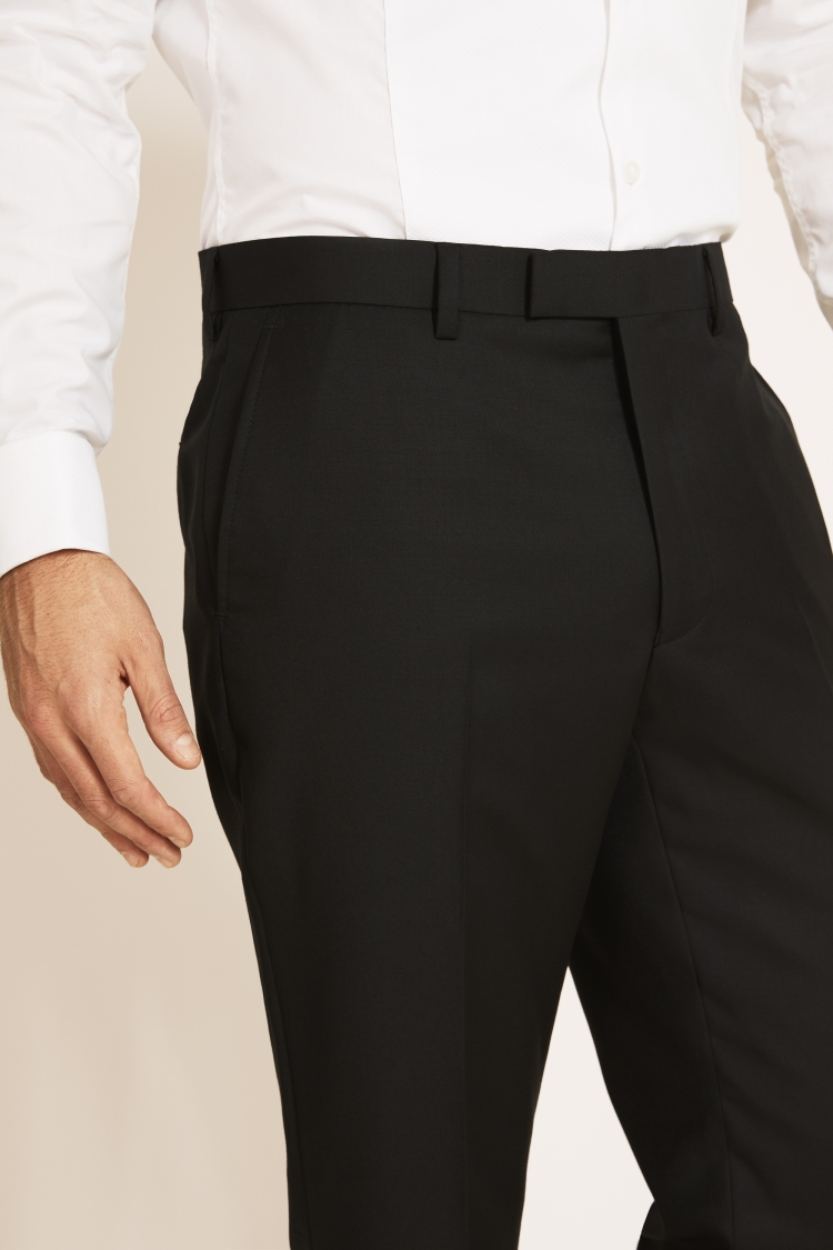 Tailored Fit Black Tuxedo Trousers | Buy Online at Moss