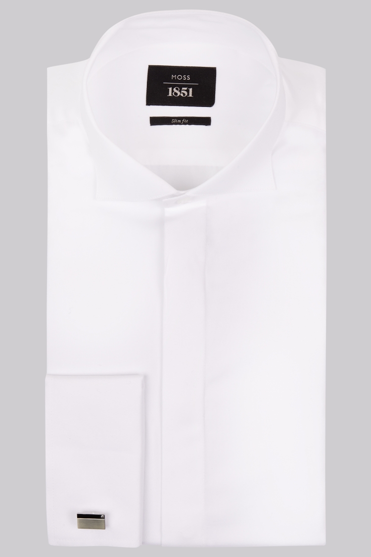 Moss 1851 Victorian Collar Slim Fit Dress Shirt