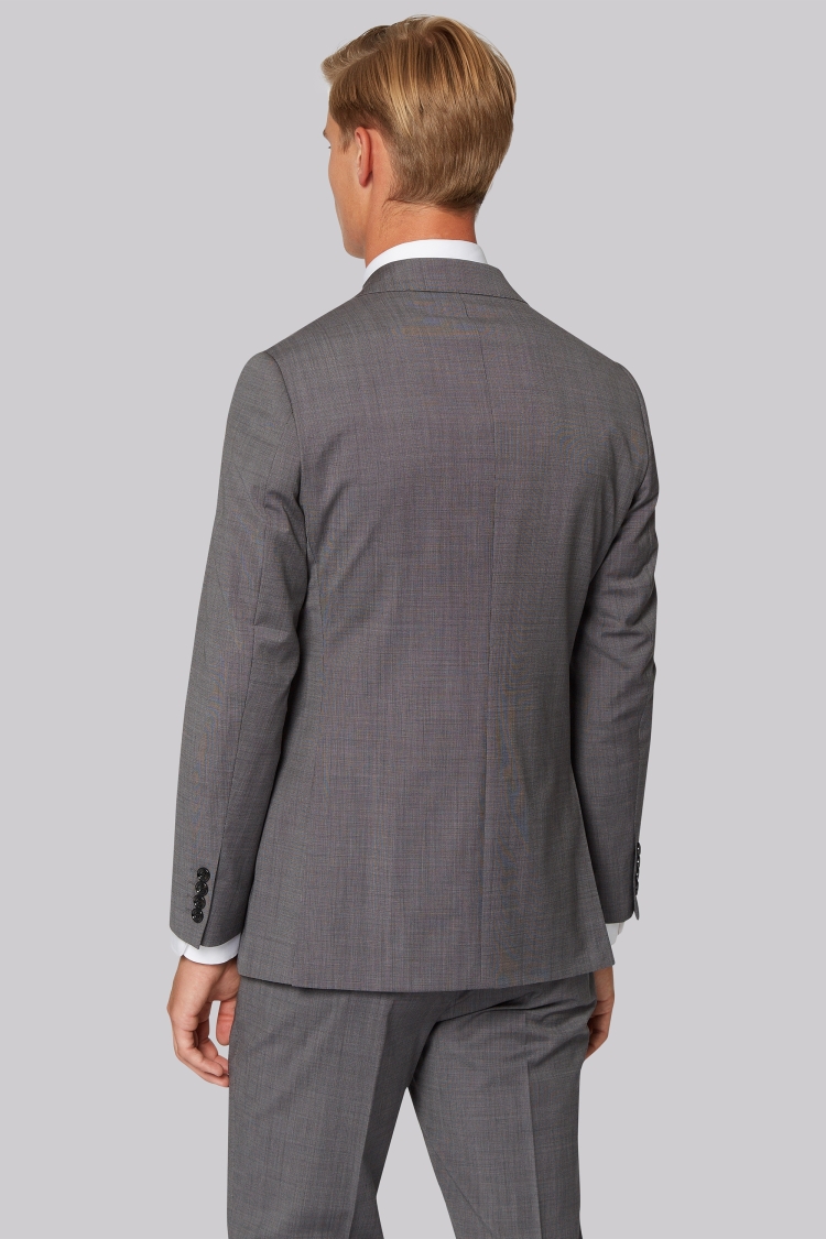 Hardy Amies Tailored Fit Light Grey Nailhead Jacket
