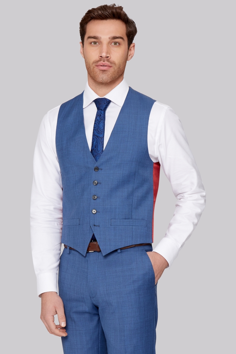 Ted Baker Tailored Fit French Blue Sharkskin Jacket