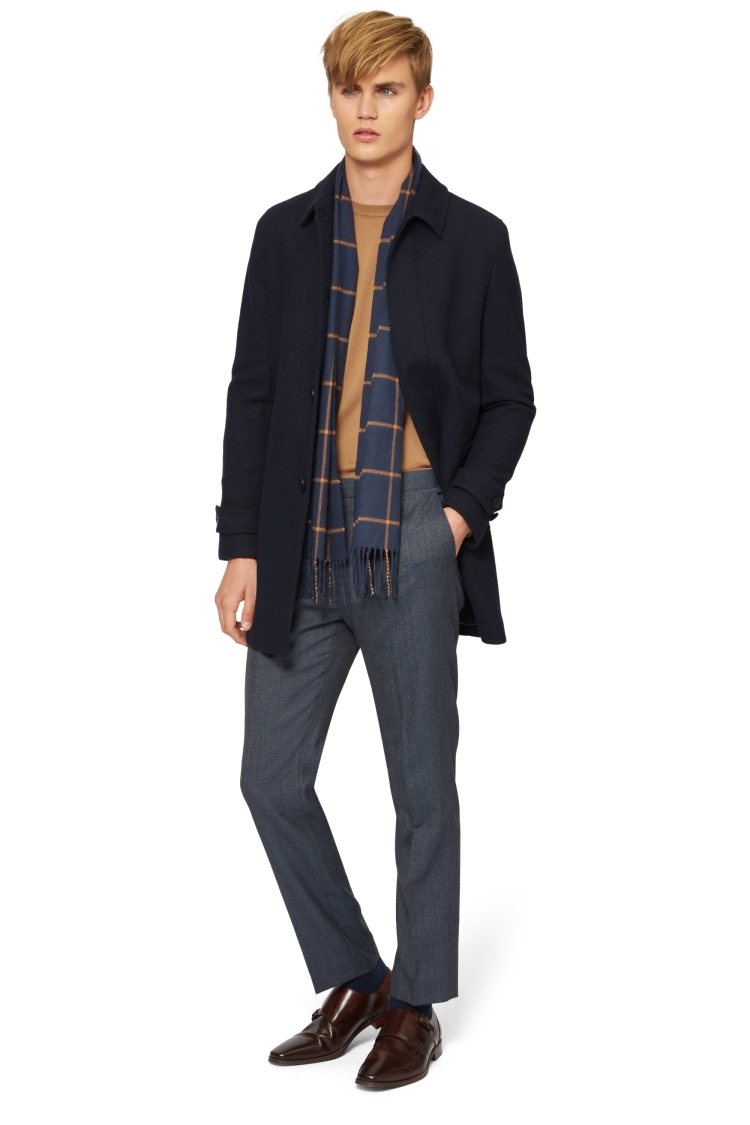 French connection blue on sale coat