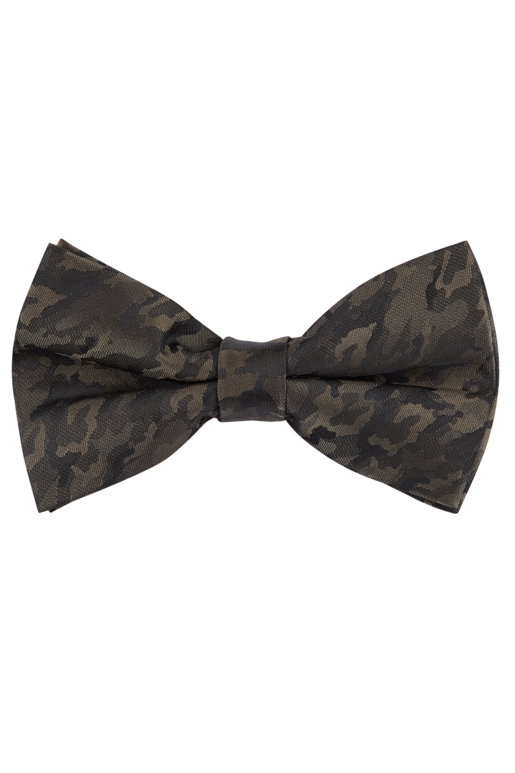 Moss London Khaki Camo Bow Tie 