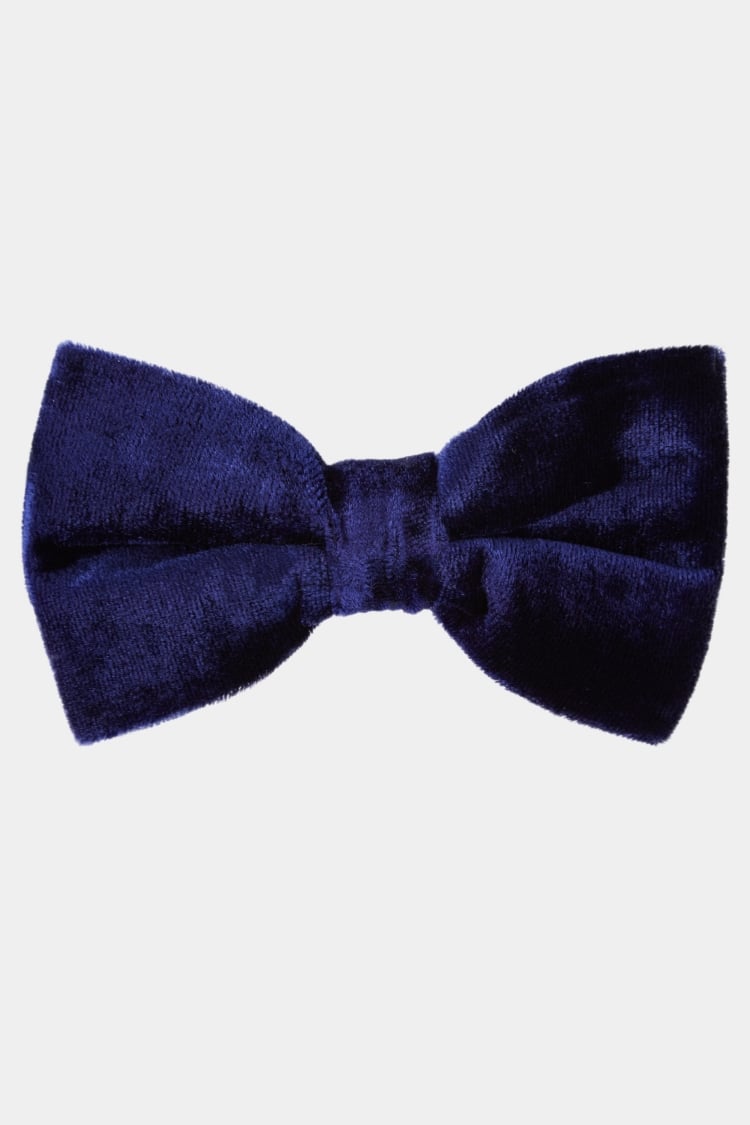 Navy Velvet Bow Tie