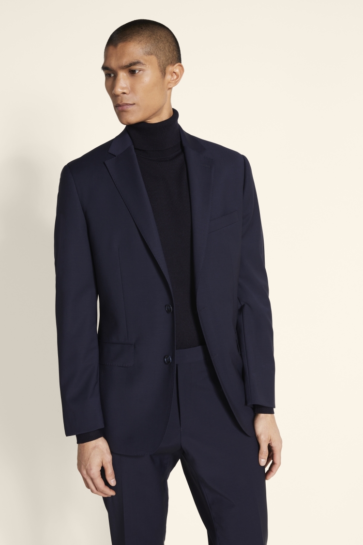 Tailored Fit Performance Navy Jacket