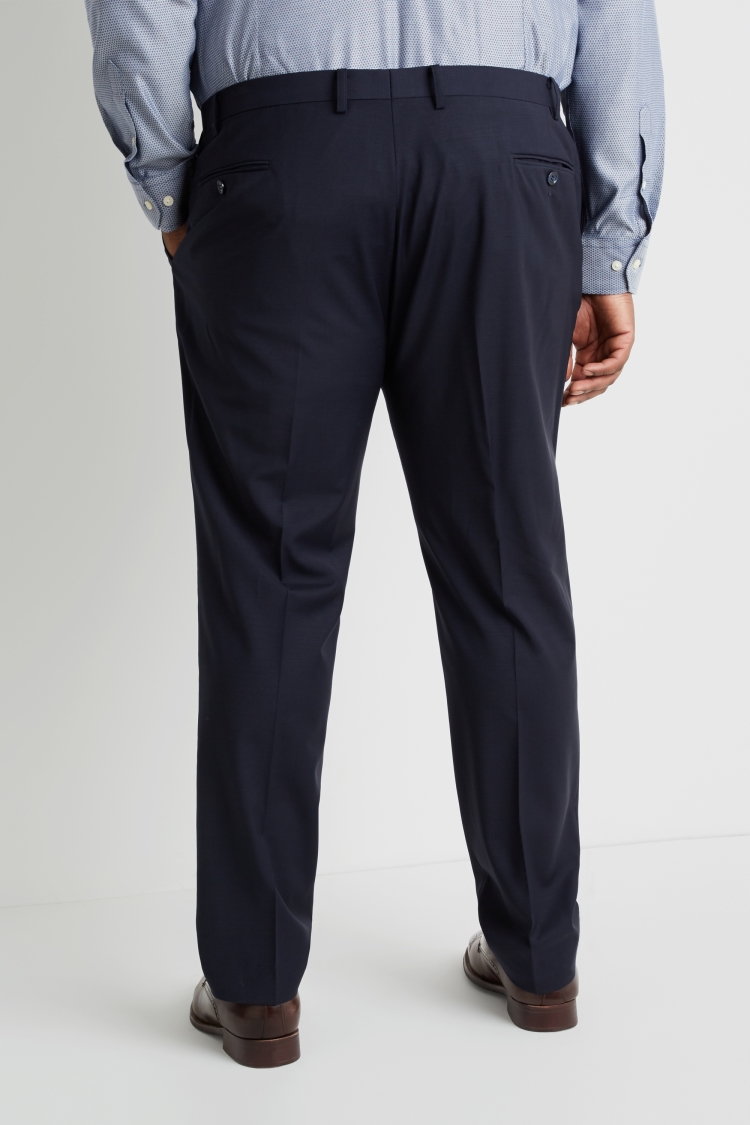 Tailored Fit Performance Navy Trousers | Buy Online at Moss
