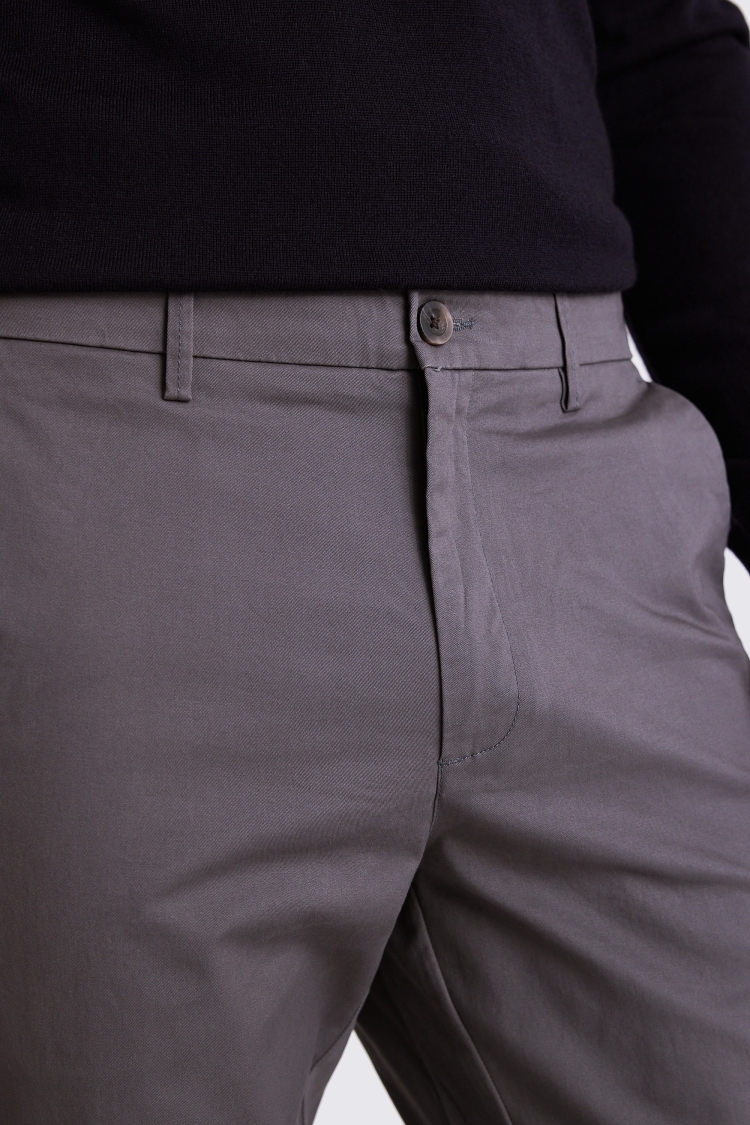 Tailored Fit Graphite Stretch Chinos