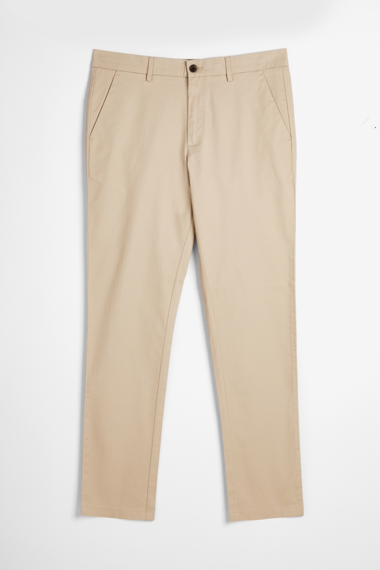 Tailored Fit Stone Stretch Chinos