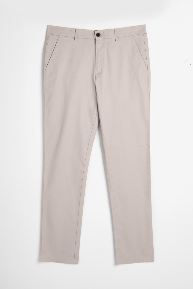 Tailored Fit Stone Stretch Chinos