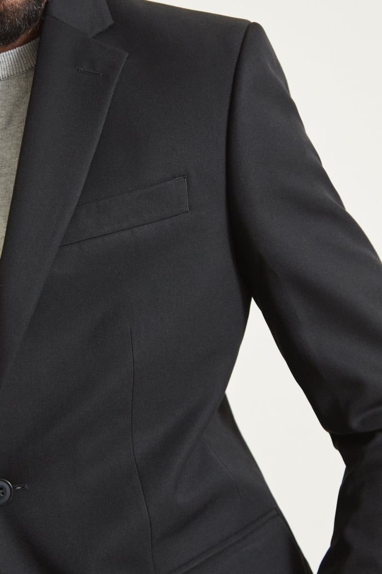 Moss 1851 Tailored Fit Plain Black Jacket