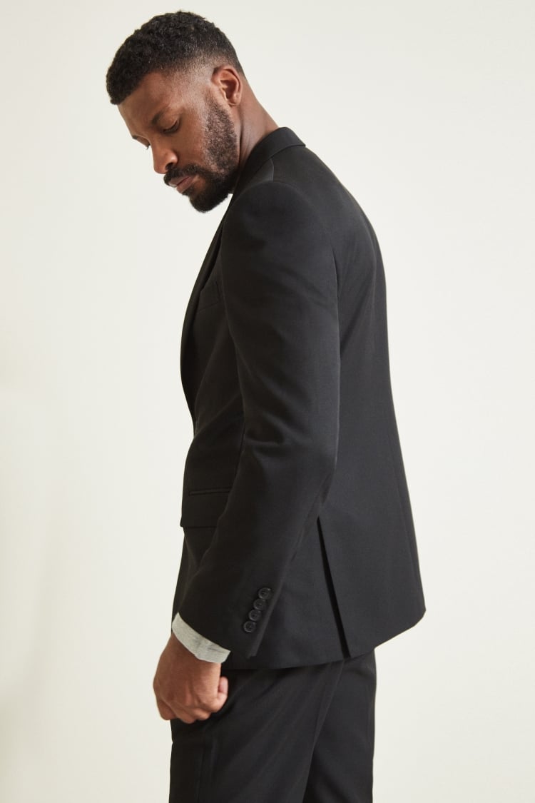 Moss 1851 Tailored Fit Plain Black Jacket