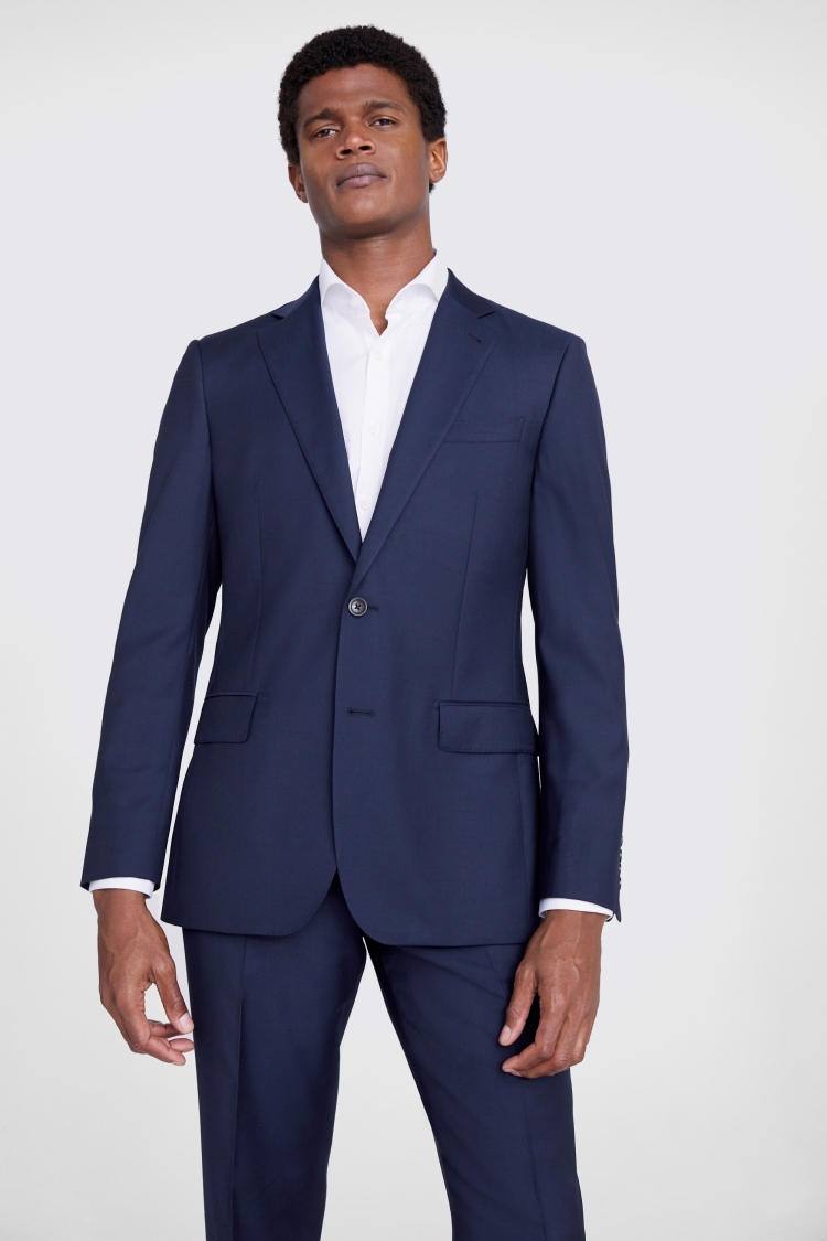Italian Tailored Fit Naples Blue Suit