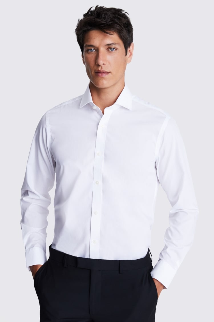 Tailored Fit White Non-Iron Shirt