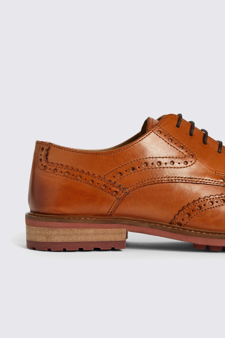 Bray Tan Lightweight Brogue Shoes