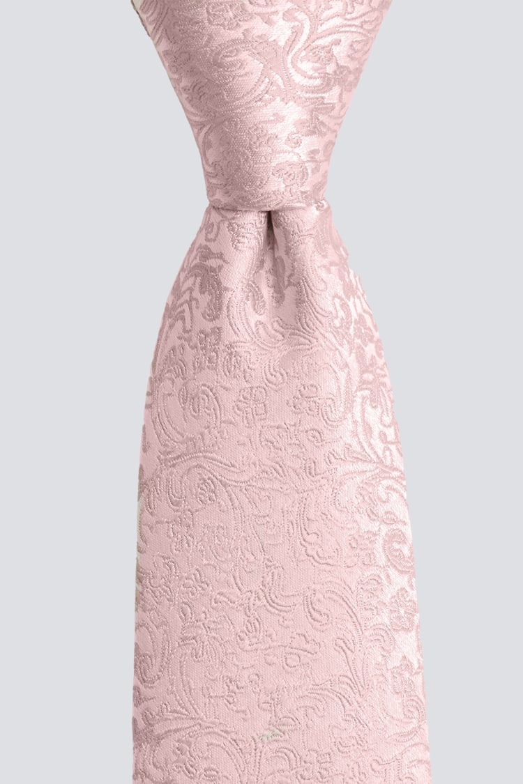 Dusty Pink Floral Silk Tie