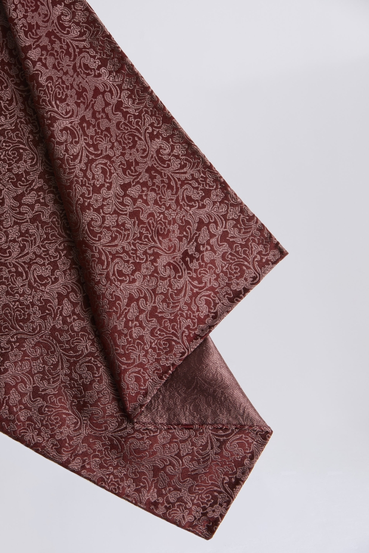 Mulberry Floral Silk Pocket Square