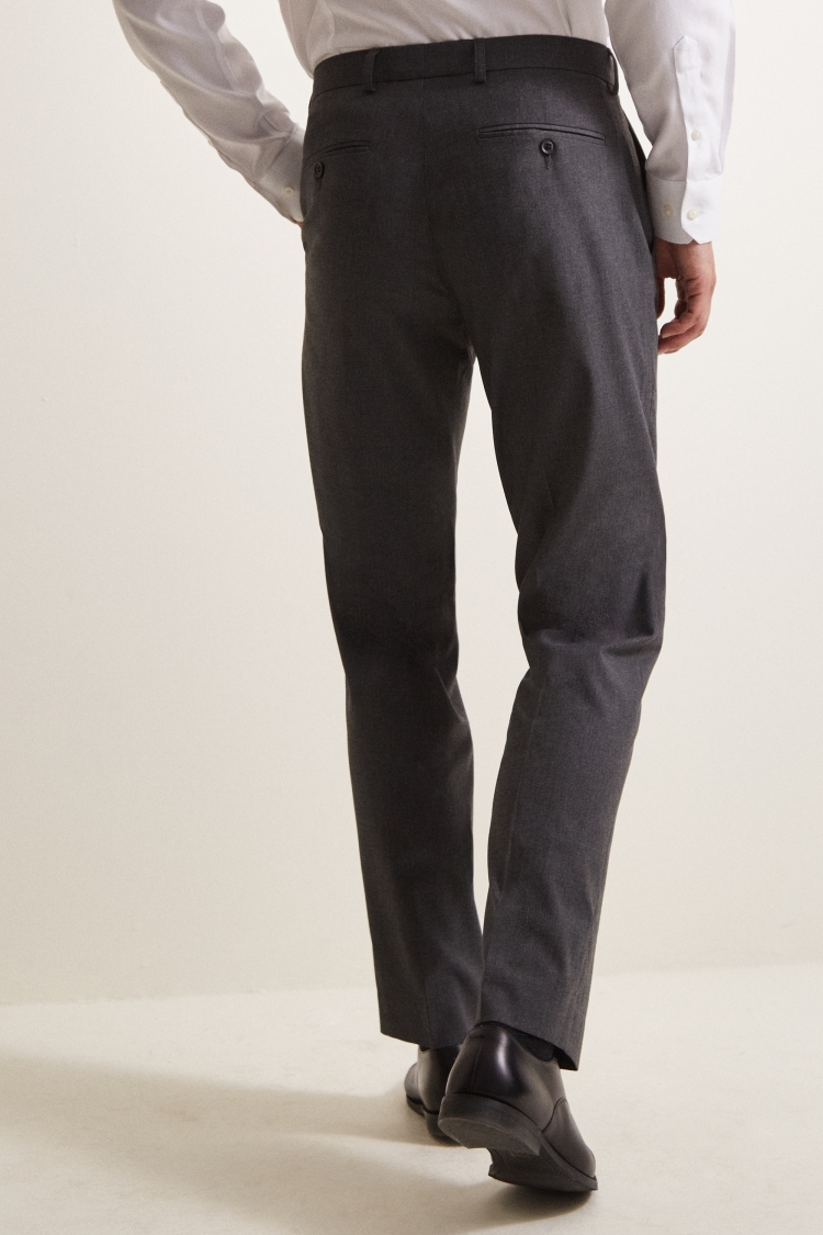 Regular Fit Grey Stretch Trousers