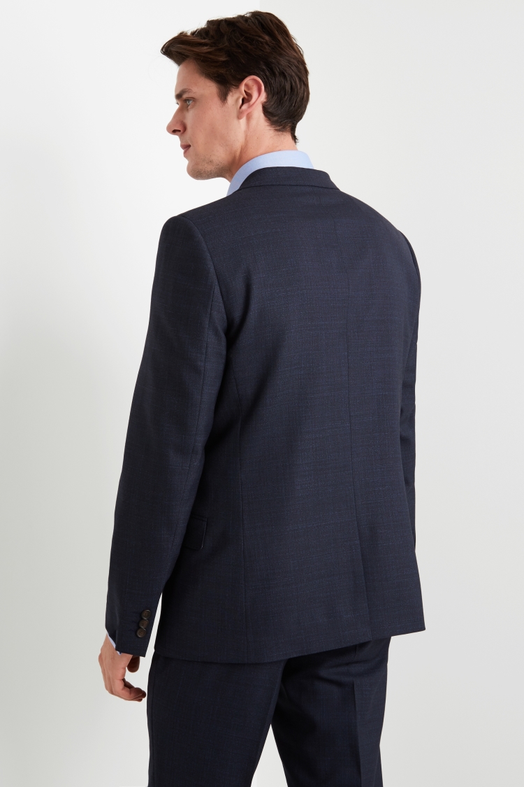 Ted Baker Gold Tailored Fit Airforce Blue Sharkskin Jacket