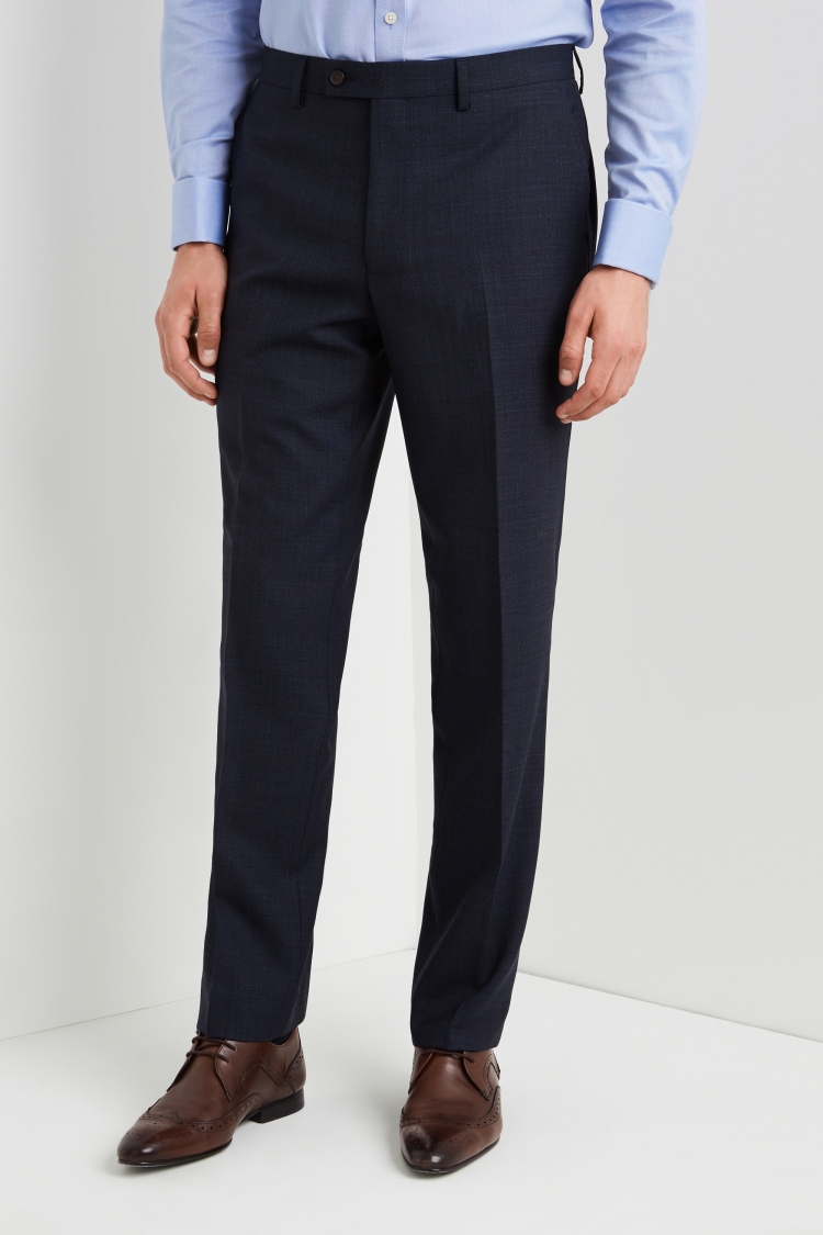 Ted Baker Gold Tailored Fit Airforce Blue Sharkskin Pants