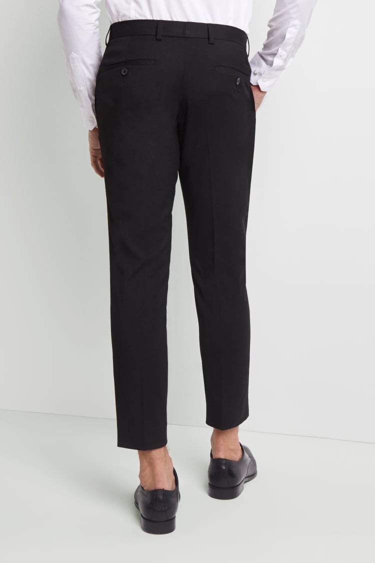 Slim Fit Black Stretch Trousers