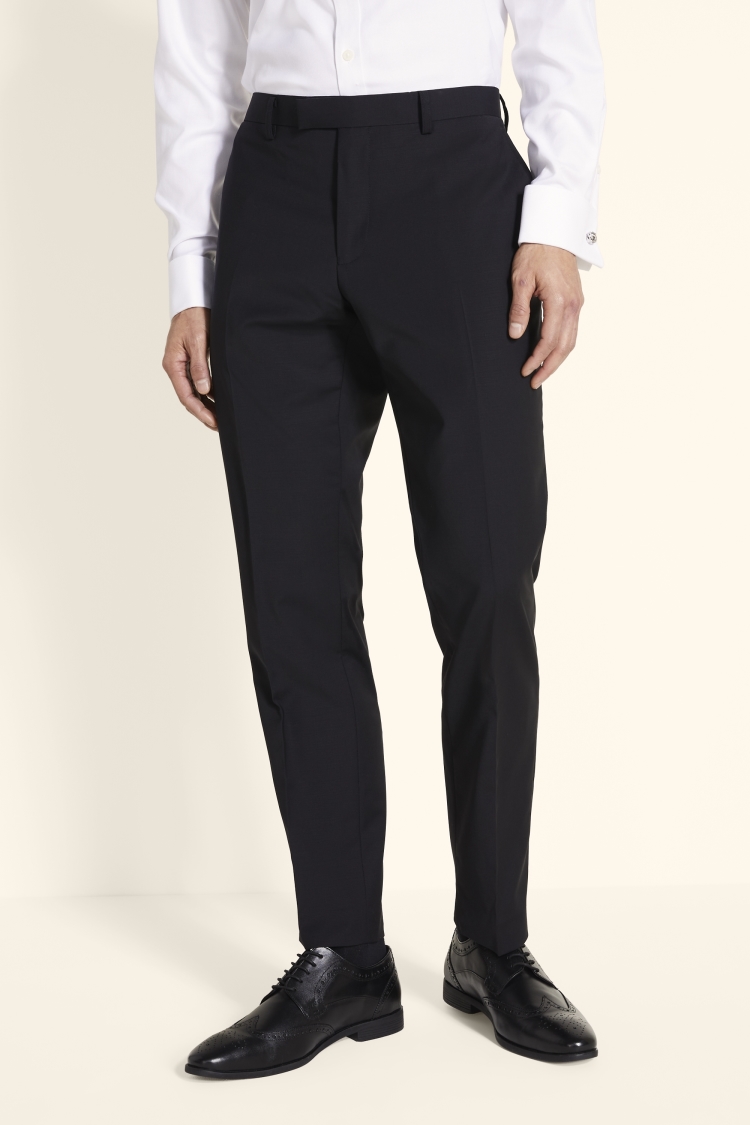 Tailored Fit Performance Black Pants