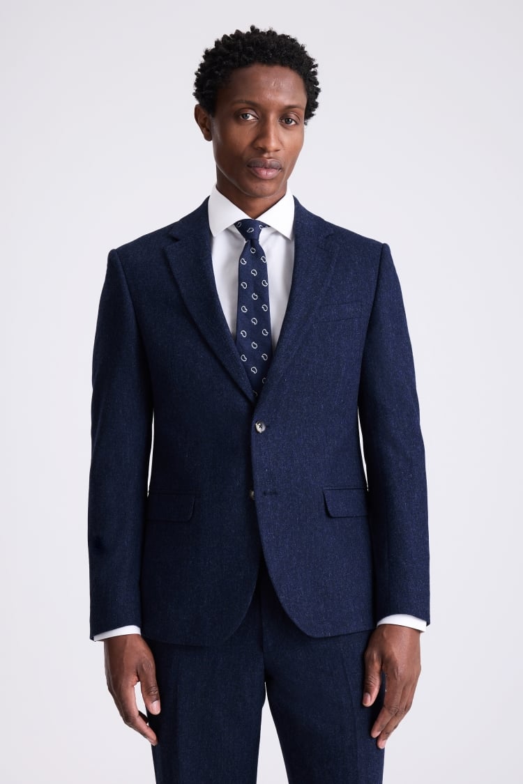 Slim Fit Blue Donegal Suit