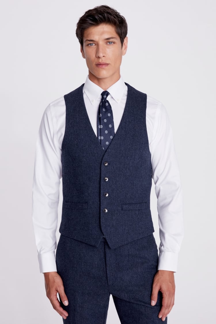 Slim Fit Blue Donegal Tweed Suit