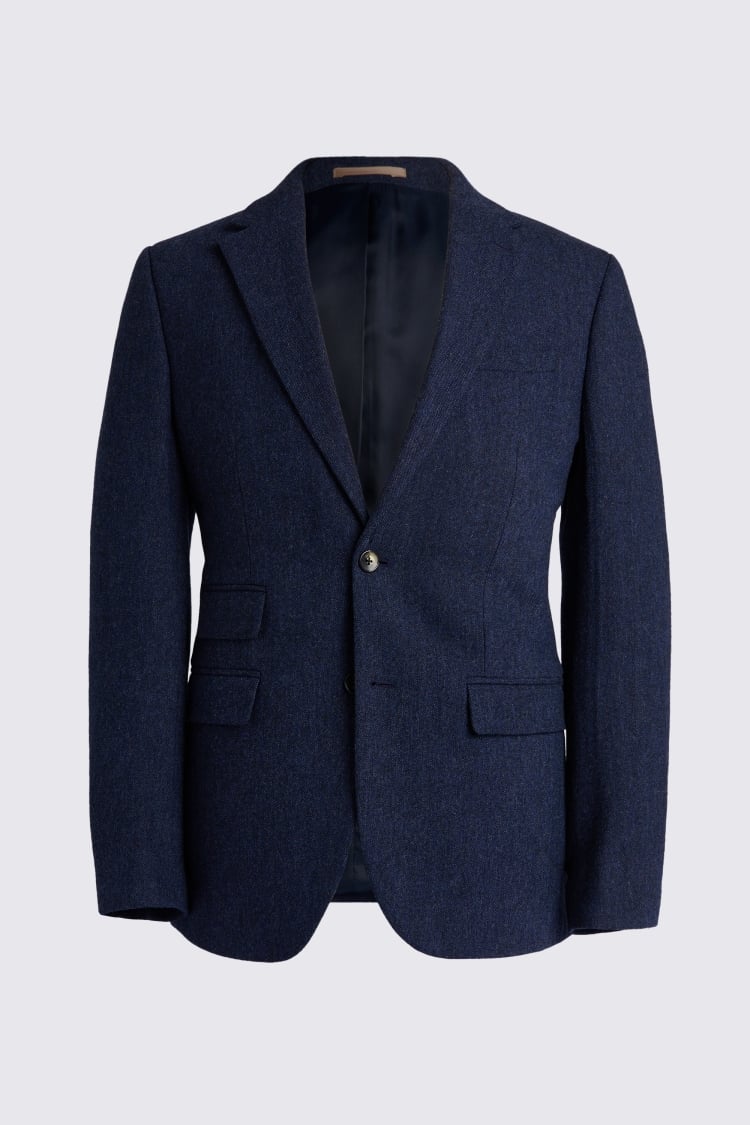 Slim Fit Blue Donegal Jacket